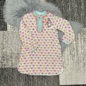 Masala Kids Girls Triangle Geometric Colorful Fringe Dress Size 12Y